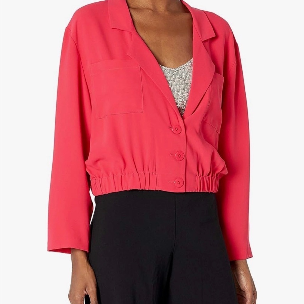 NWOT Amanda Uprichard Pink Button-Up Blazer
